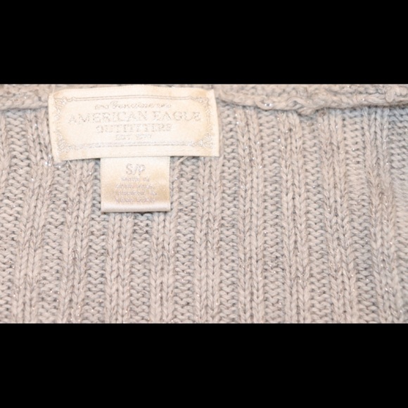 AMERICAN EAGLE LONG SLEEVE GREY SHRUG SWEATER - Picture 9 of 9